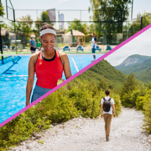 Femme réalisant stage et séjours sportifs de padel à la réunion